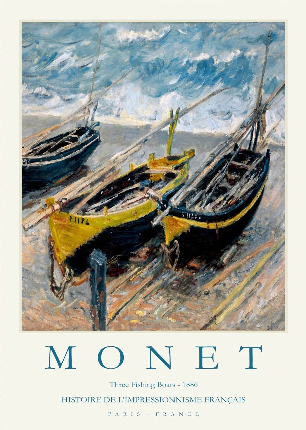 Claude Monet Abstract Landscape Canvas Wall Art | Unframed Print