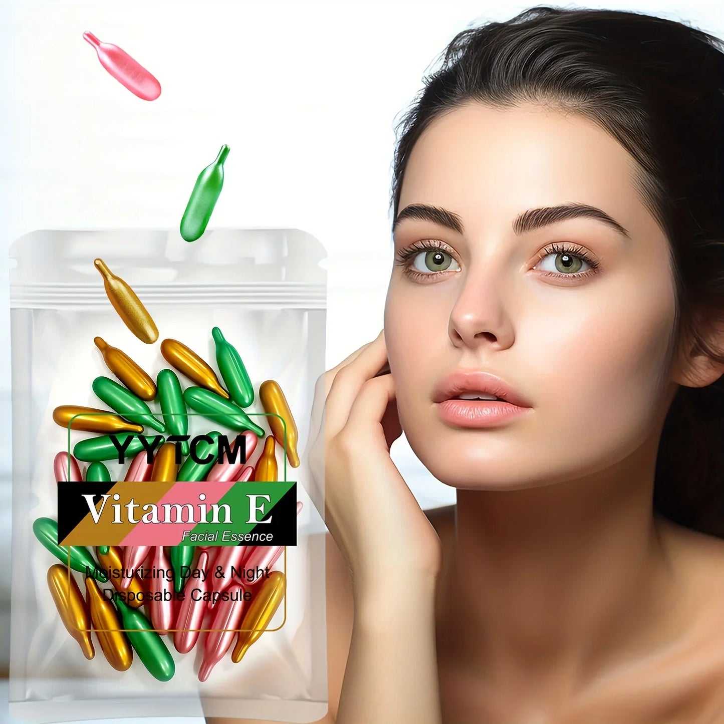 Vitamin E Essence Capsules – Hydrating Face Serum | 30 Capsules