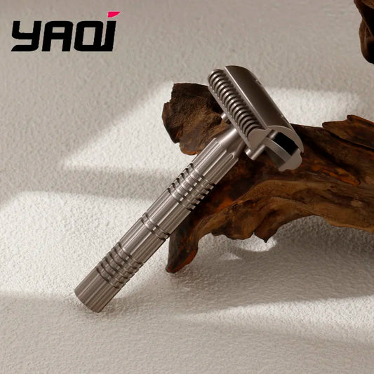 YAQI Bohemia 316 Stainless Steel Adjustable Baseplate Men Professional Safety Razor Peaceful Pleasures Health and Wellness