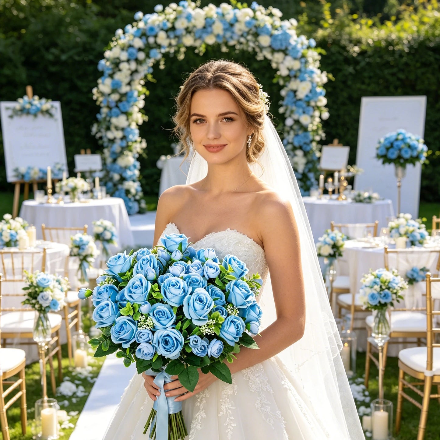 Artificial Silk Rose Bouquet | Wedding & Home Décor Flowers
