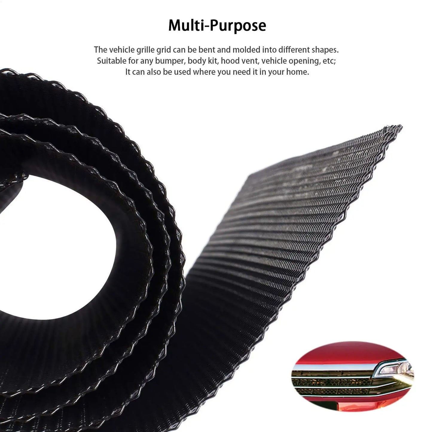 Universal Aluminum Mesh Car Radiator Grille Front Bumper Modified Mesh Sheet Car Exterior Protection Accessories Peaceful Pleasures Health and Wellness