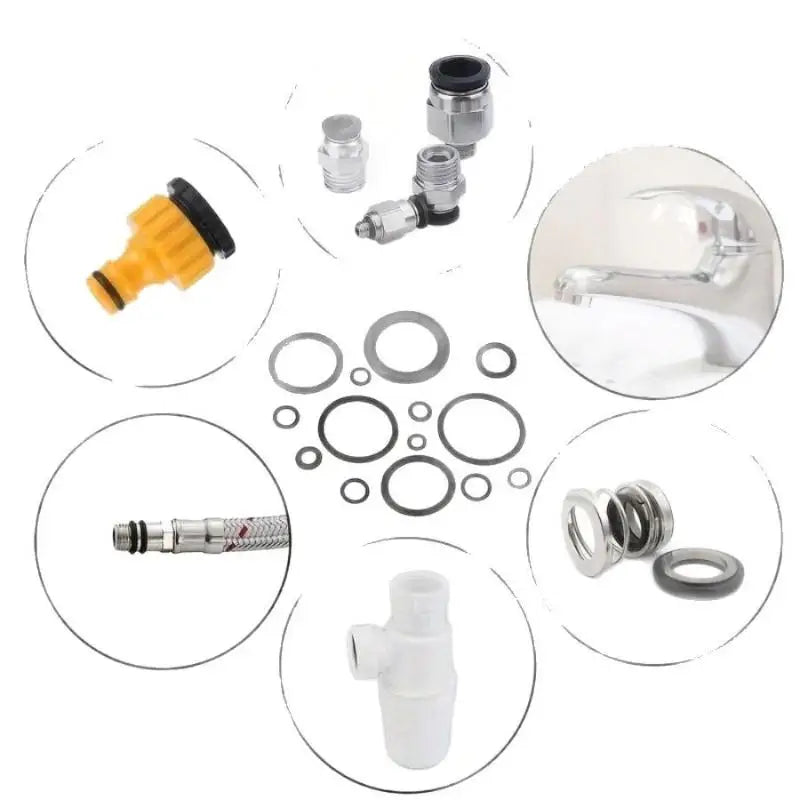 New 225PCS/Bag Black Rubber O Ring Assortment Washer Gasket Sealing O-Ring Kit 18 Sizes For Faucet Hose Connector Sealing Valve Peaceful Pleasures Health and Wellness