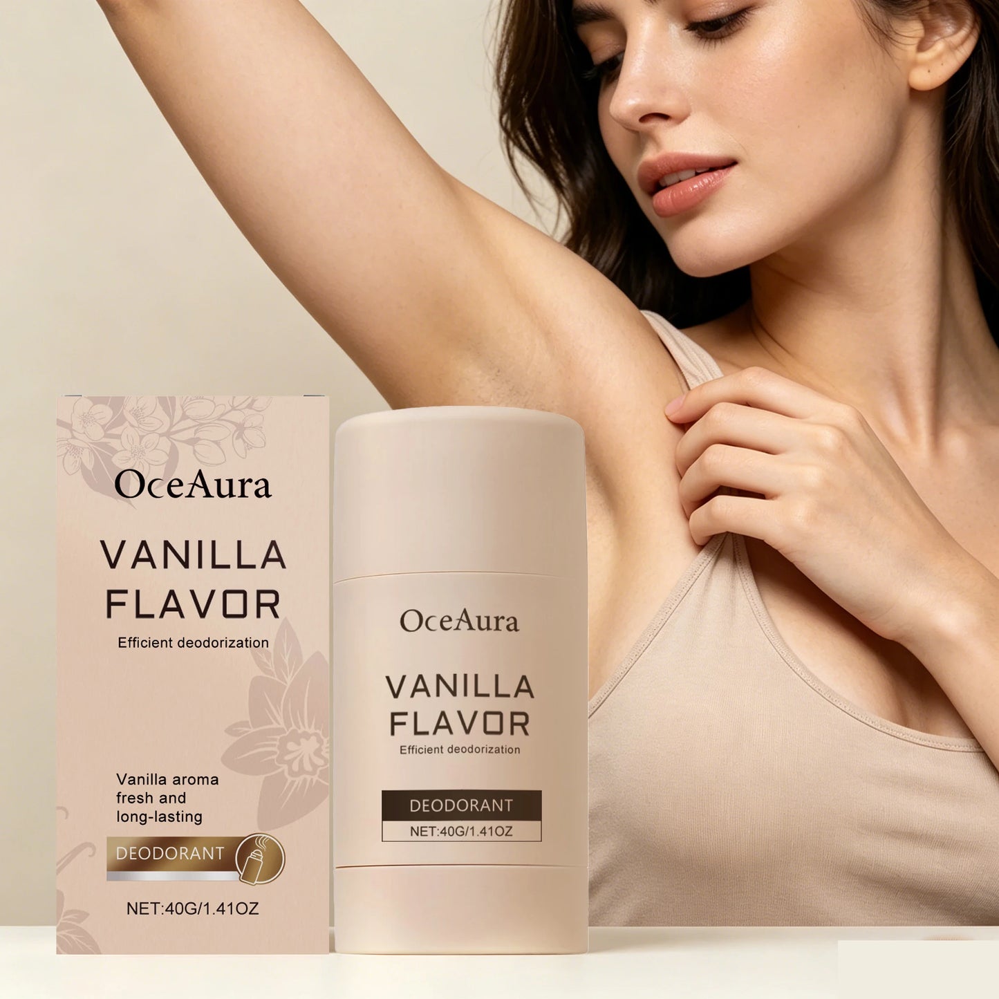 Vanilla Deodorant Stick 40g | Alcohol-Free Long-Lasting Perfume Balm