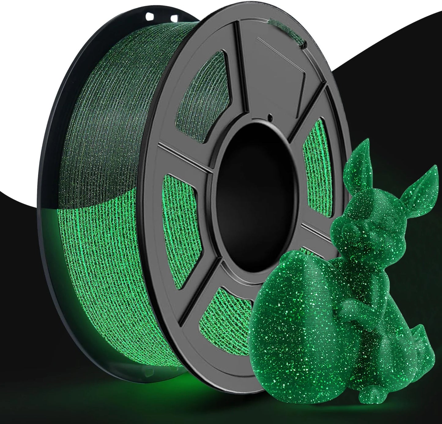 Glow-in-the-Dark PLA Filament 1.75mm | DINGSUN 3D Spool