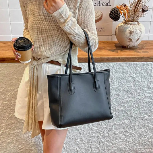 Large Capacity PU Leather Tote Bag – Women's Shoulder Bag Women's Tote Bag Oasis Select