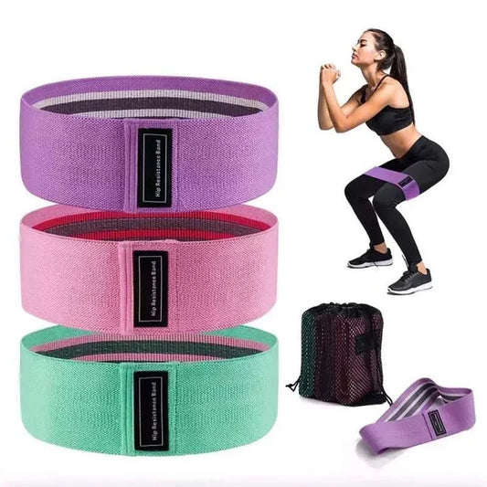 Fabric Resistance Bands Set – Legs, Butt & Yoga | 3 Levels Resistance Band Set Peaceful Pleasures Health and Wellness