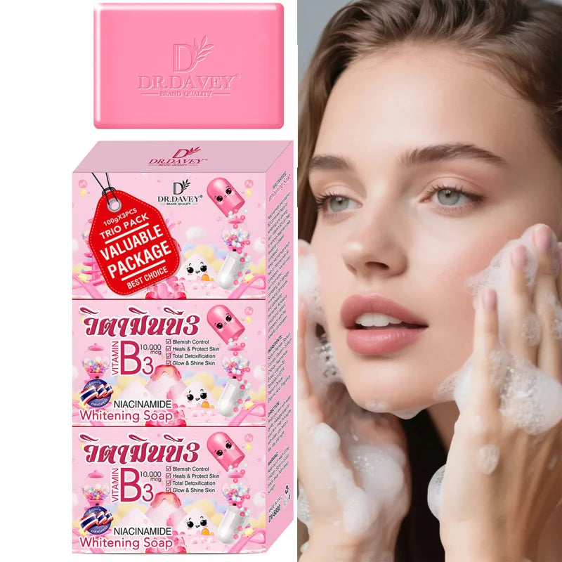 3pcs Vitamin B3 Soap Cleansing and Moisturizing Handmade Soap, Bath Soap, Facial Cleanser, Skin Moisturizer, Bathing Soap Peaceful Pleasures Health and Wellness