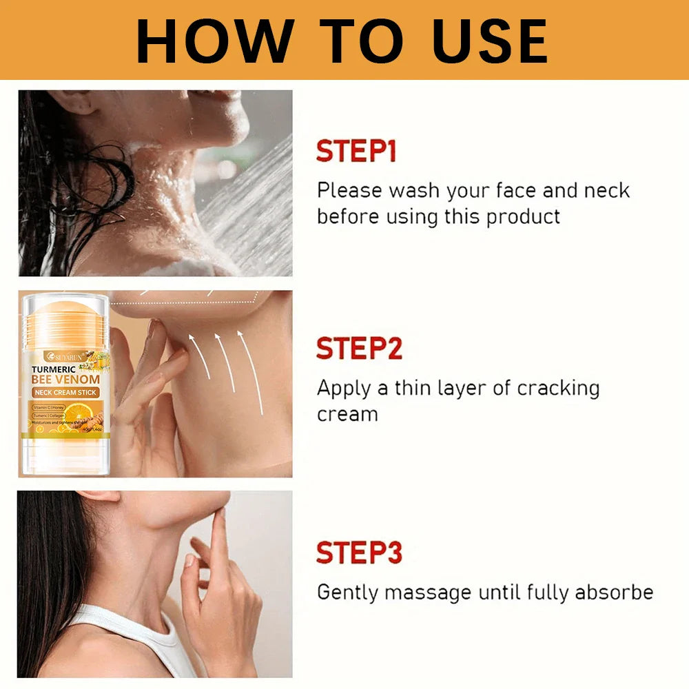 SUYARUN Turmeric Bee Venom Neck Firming Cream Stick – 40g