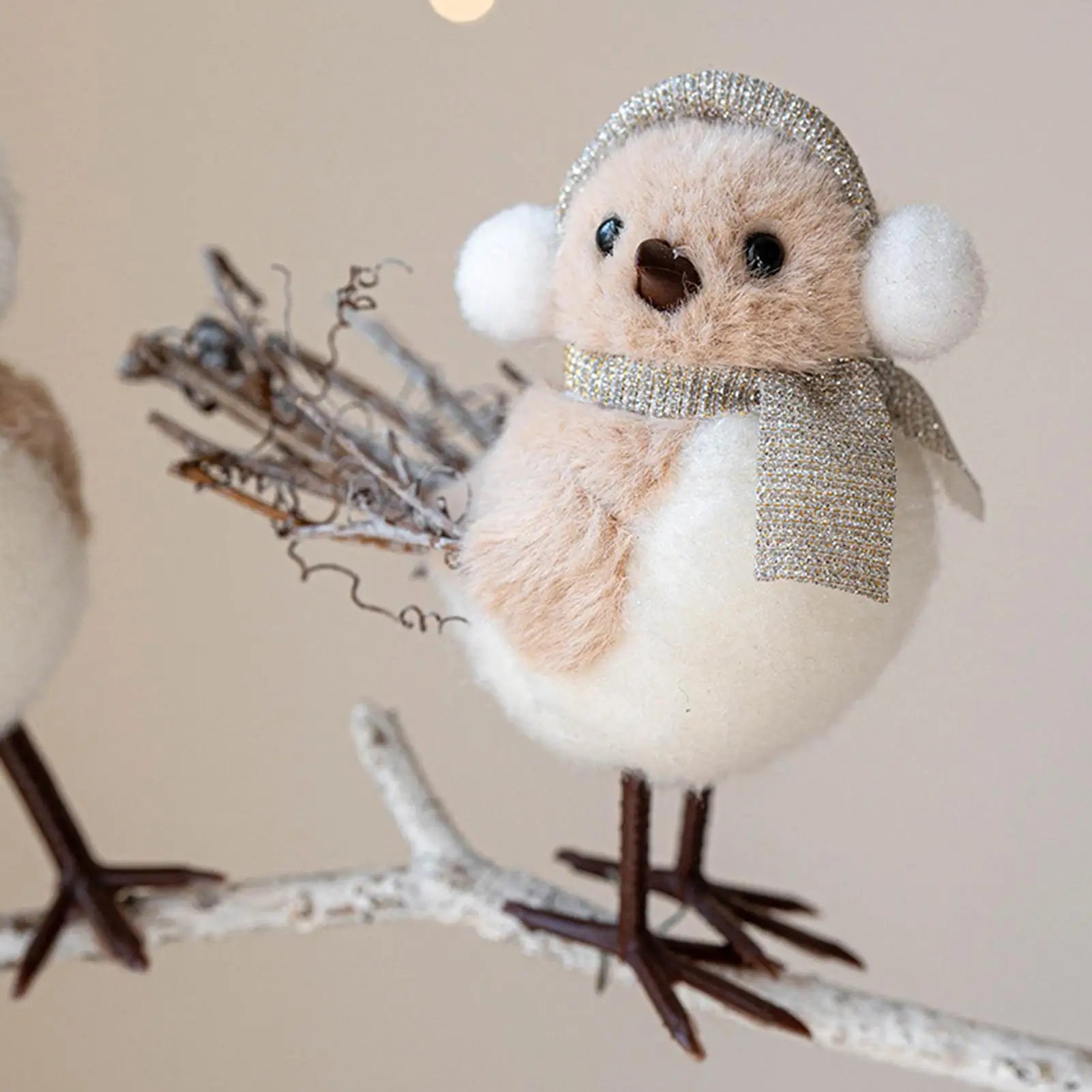 Christmas Tree Ornament Foam 3D Bird Design Holiday Decorations Christmas Foam Bird Pendant For Tree For Bedroom Balconies Peaceful Pleasures Health and Wellness