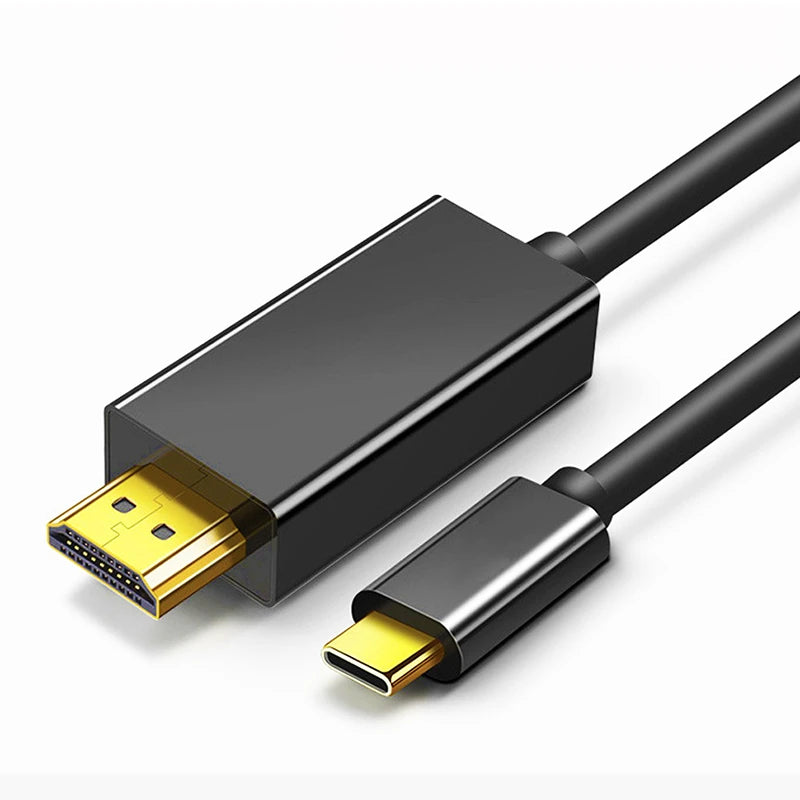 1.8M Type-C to HDMI-compatible Cable USB C Converter Cable Laptop Phone Video Cord Converter for Macbook Pro Air Mac Lenovo Asus Peaceful Pleasures Health and Wellness 4K 60Hz 1.8m
