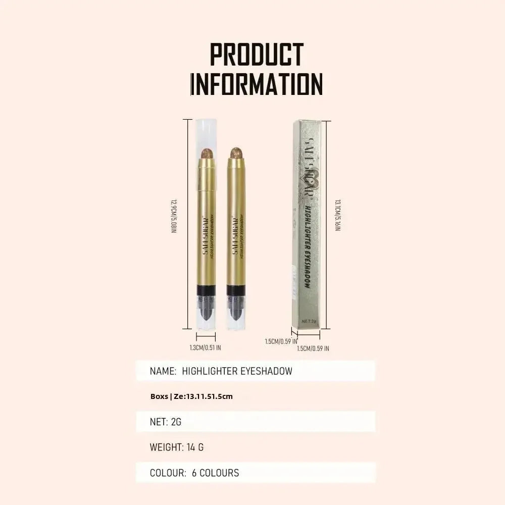 SAM SUGAR 2-in-1 Metallic Eyeshadow Highlighter Dual Tip Pen