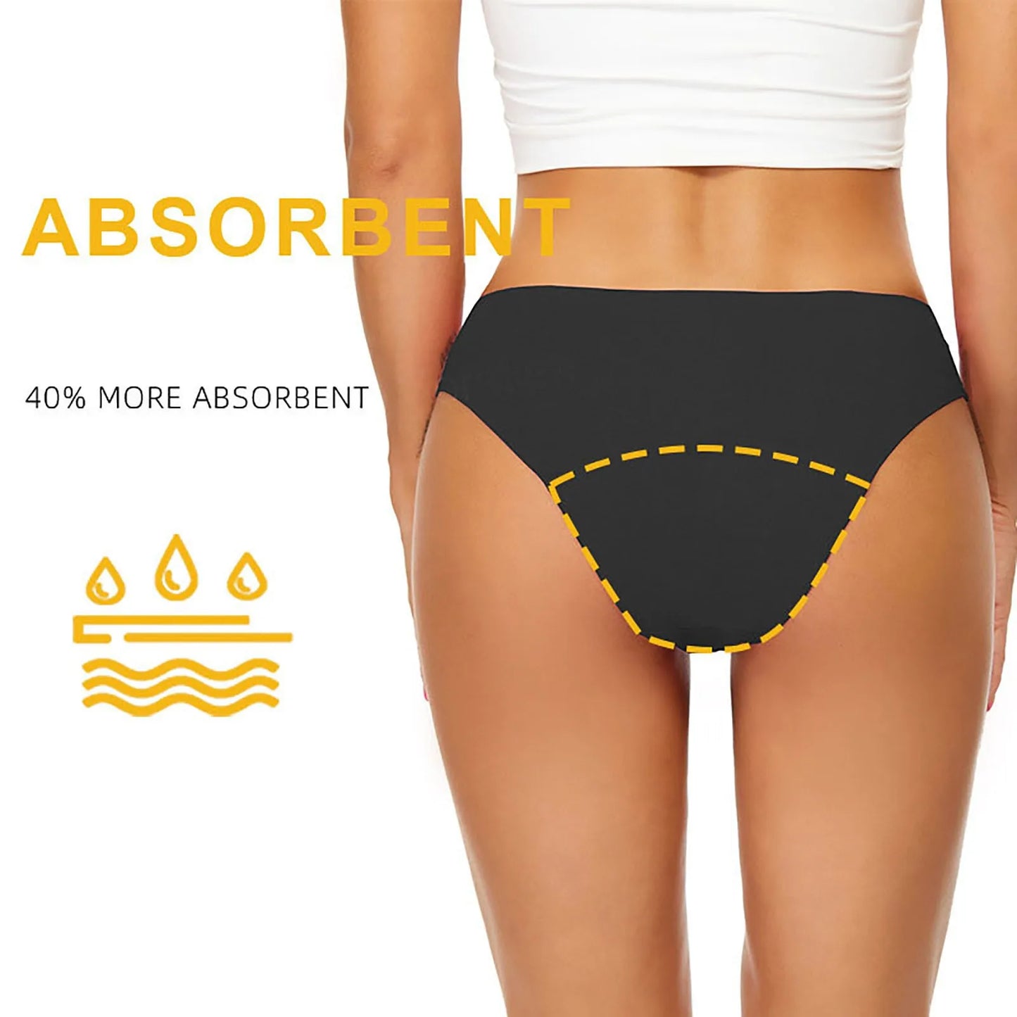 Swimwear Menstrual Leakproof Bikini Bottom Absorbent Pants High Waist Swimming Trunks For Teenagers Women Sexy Simple bikinis Peaceful Pleasures Health and Wellness
