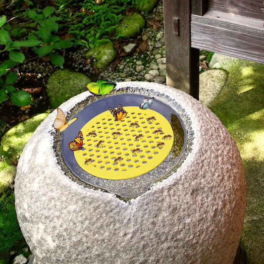 Floating Bee Island – Honeycomb Bee Waterer & Drinking Tray Bee Waterer Tray Peaceful Pleasures Health and Wellness
