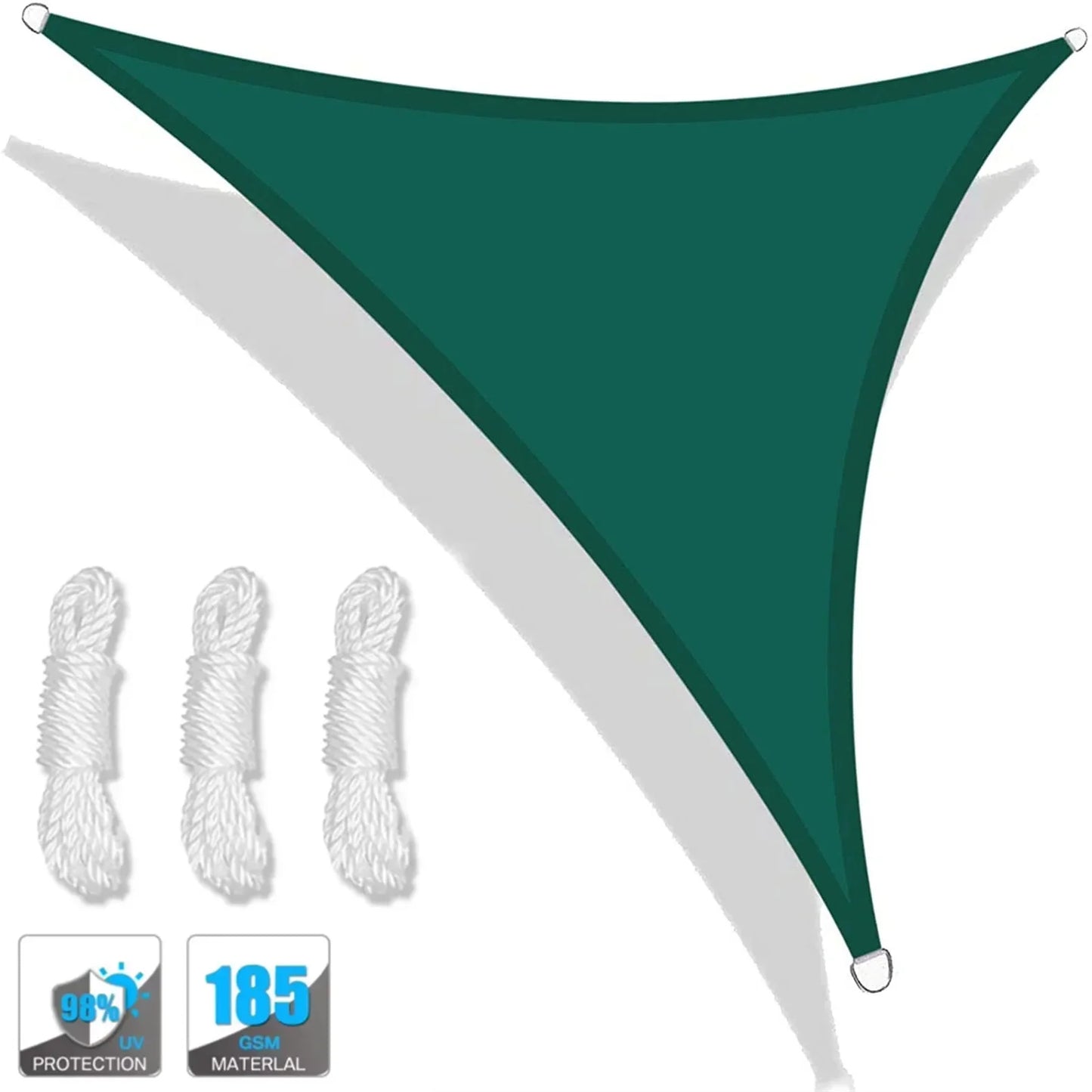 Triangle Shade Sail UPF50+ 98% UV Block Water-Resistant Canopy