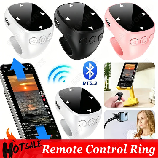 Remote Control Touch Screen Page Turner For Web page Bluetooth Camera Video Recording for iPad iPhone Remote Scrolling Ring Peaceful Pleasures Health and Wellness