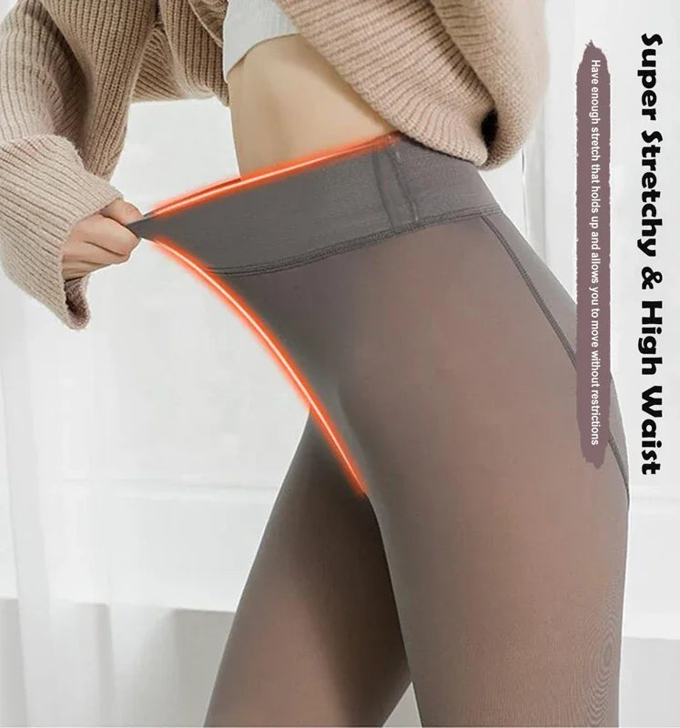 Women's Fleece Lined Tights – High Waist Thermal Leggings