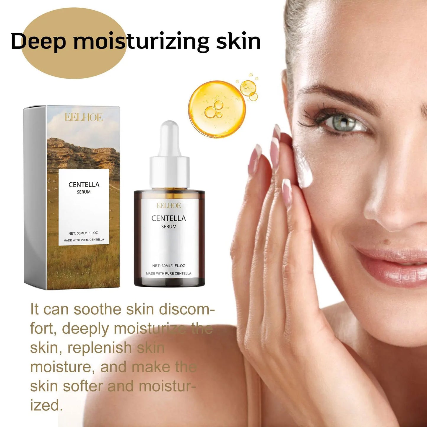 EELHOE Centella & Hyaluronic Acid Face Serum | Firm & Glow