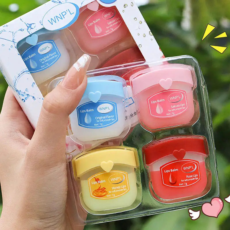 New 4/6/8pcs Moisturizing Lip Balm Sets Lipstick Makeup Natural Plant Base Moisturizer Lip Balm Anti-Cracking Lips Skin Care Peaceful Pleasures Health and Wellness 4pcs