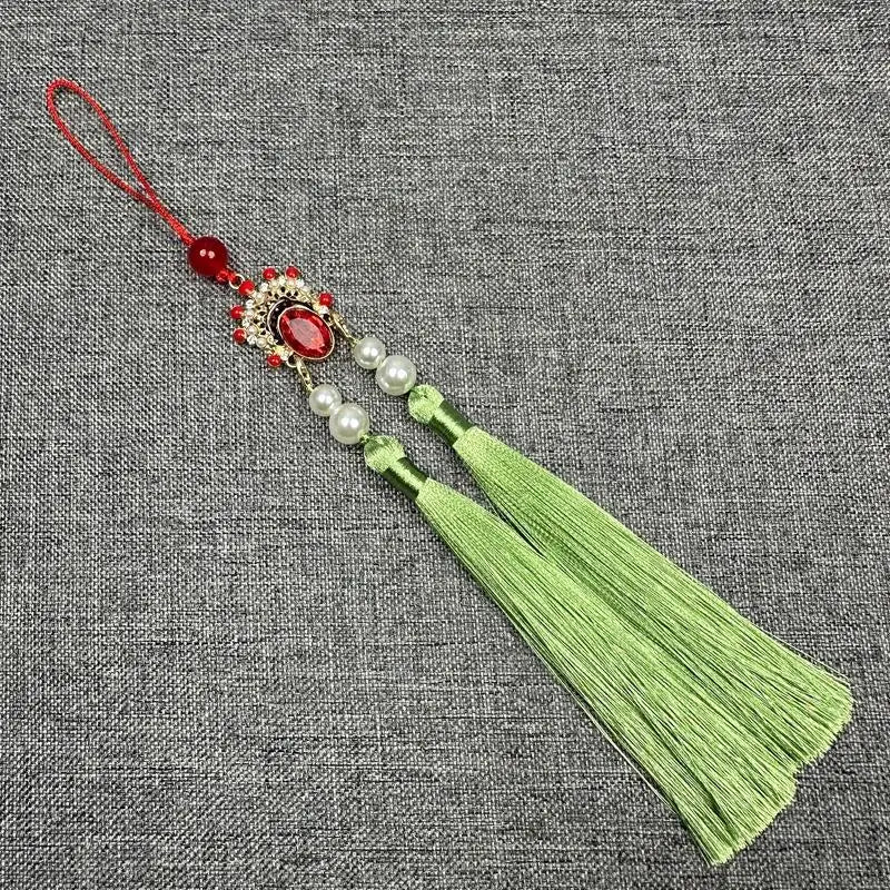 Antique Hanfu Tassel Pendant | Ethnic Cheongsam Décor 25cm
