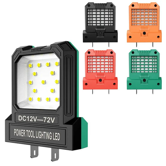 12V-85V Lithium-Ion Battery-Powered LED Work Light For Power Tools Multi-Purpose Floodlight For Outdoor Lighting Peaceful Pleasures Health and Wellness