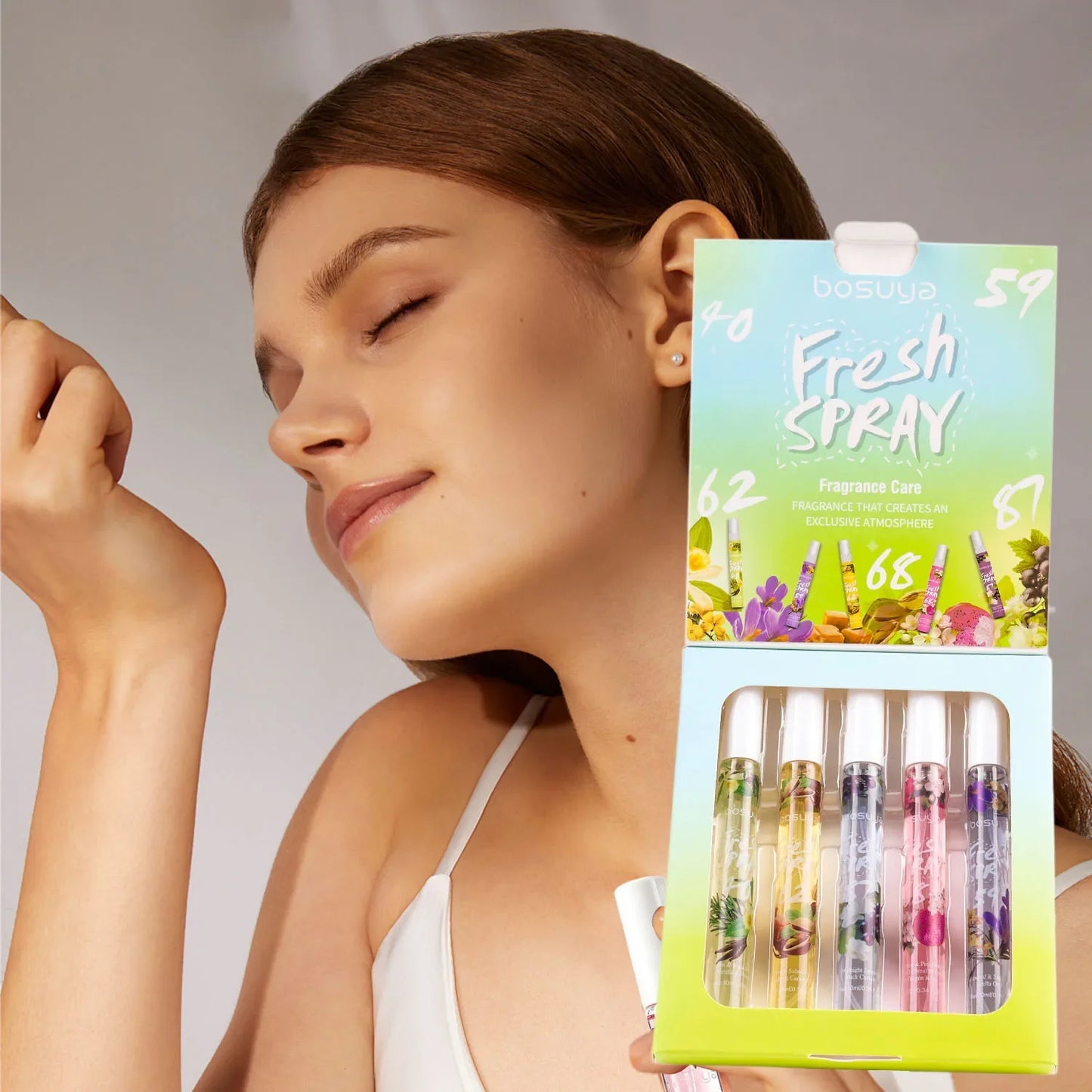 5-Piece Floral & Fruity Perfume Gift Set – Alcohol Free, Unisex