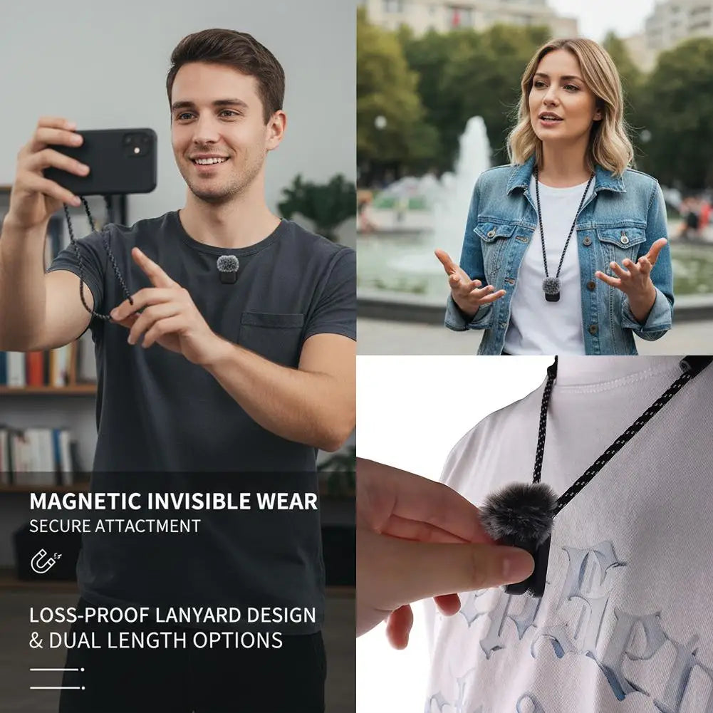 Magnetic Neck Strap Lanyard for DJI Mic Mini 2 & Mic 2