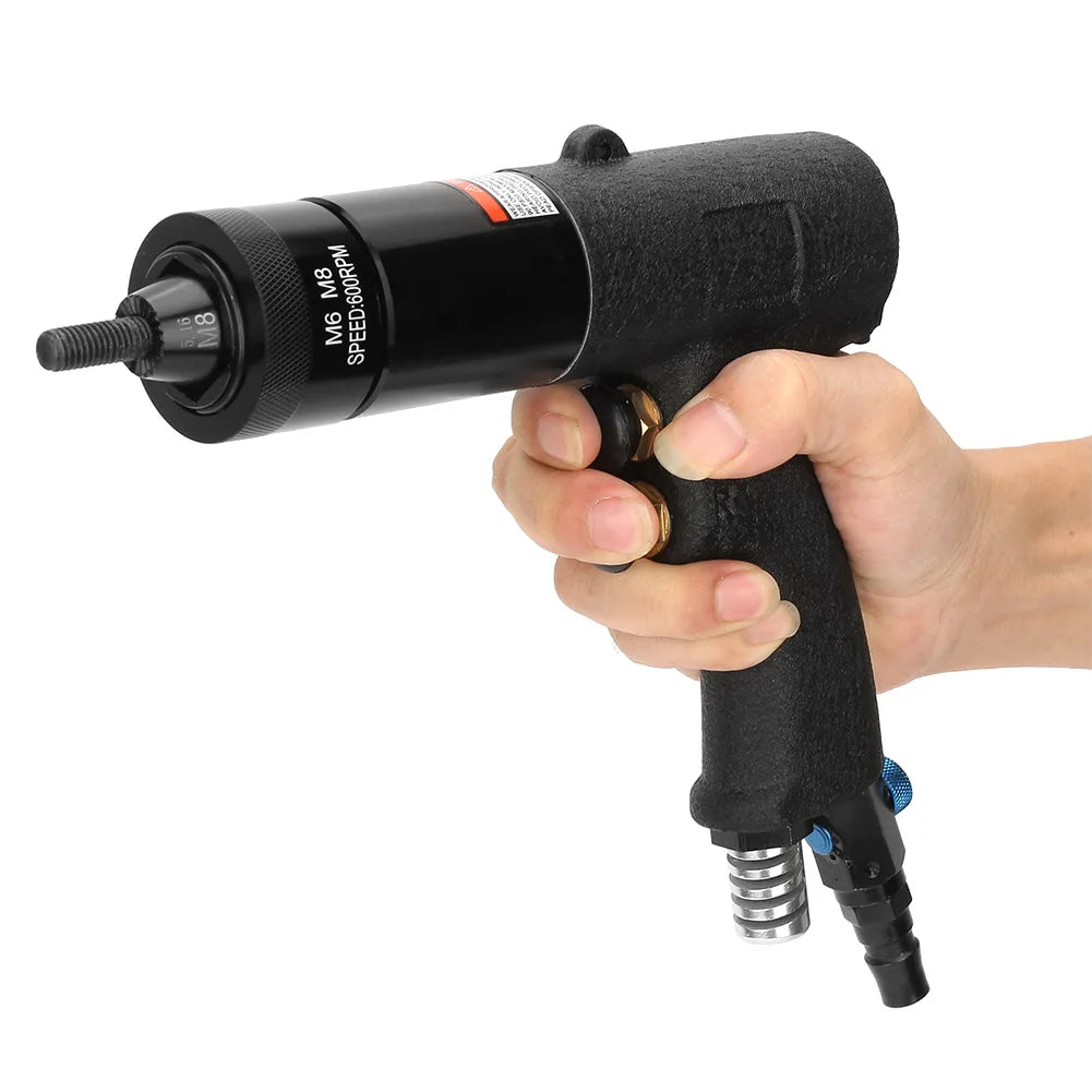 Pneumatic Riveting Gun Air Rivet Automatic Riveter Nut Tools Metal