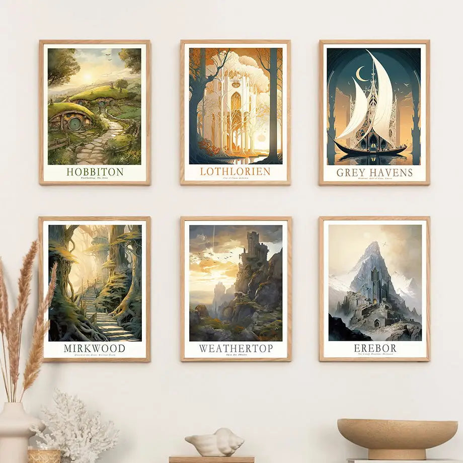 Dark Forest Tower Canvas Wall Art Poster | Nordic Home Decor Canvas Wall Art Peaceful Pleasures Health and Wellness