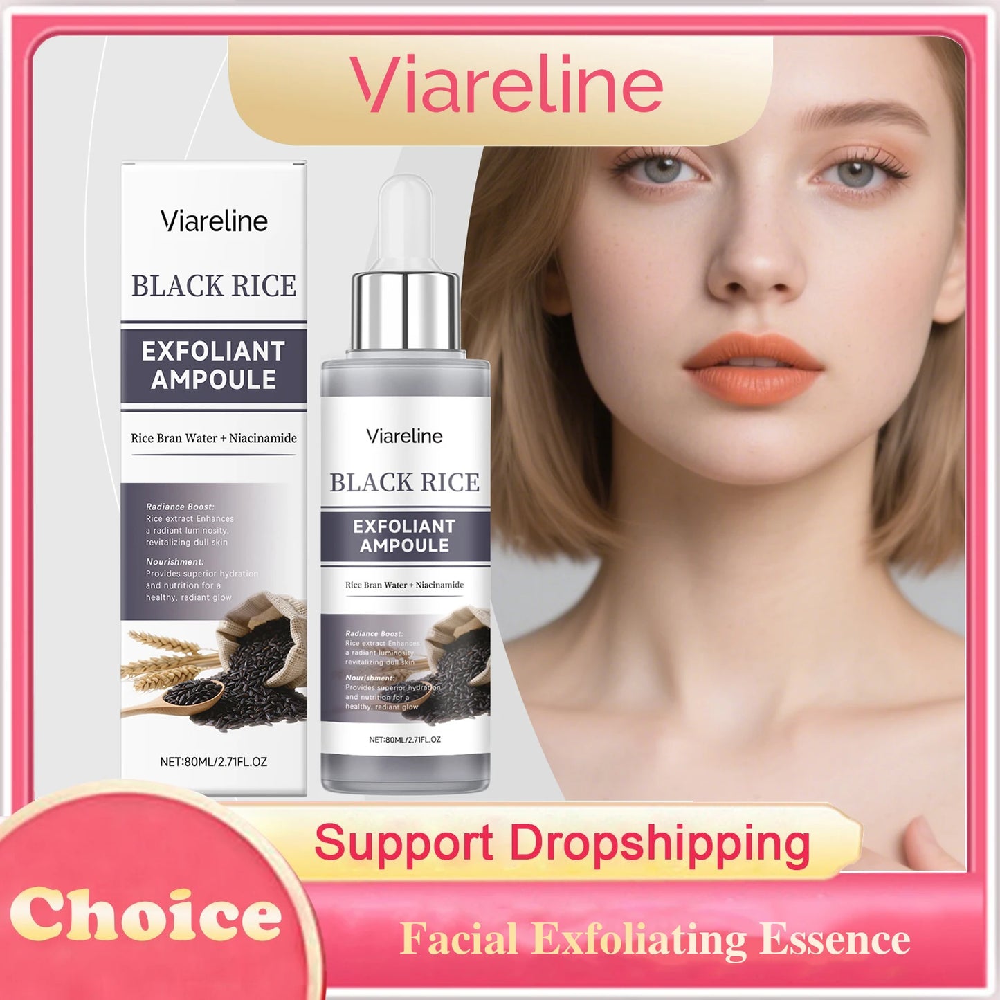 Black Rice Exfoliating Face Serum – Brighten & Shrink Pores