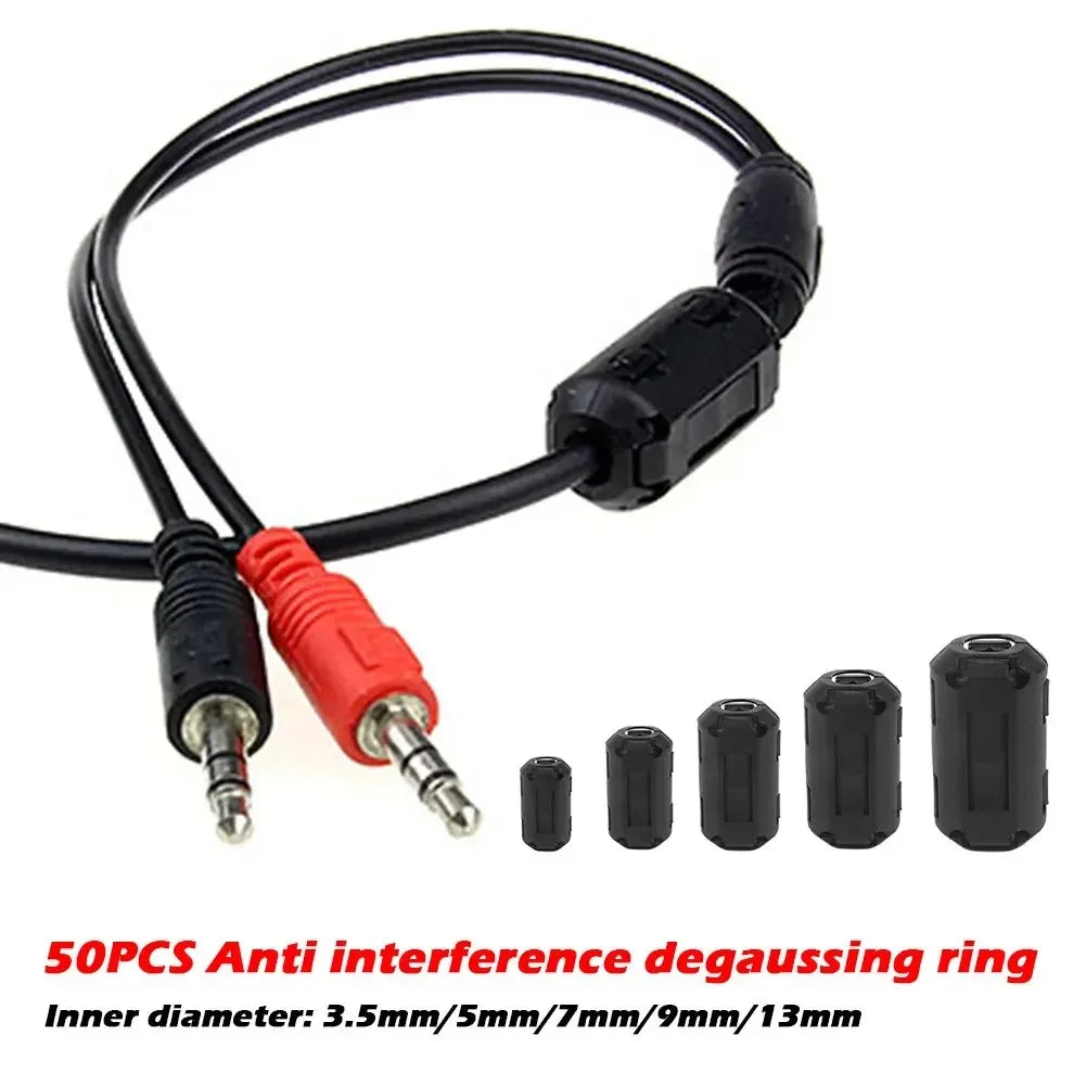 22pcs Clip on Ferrite Ring Core Bead Choke RFI EMI Noise Suppressor Cable Clips for USB Audio Video Power Cord Peaceful Pleasures Health and Wellness