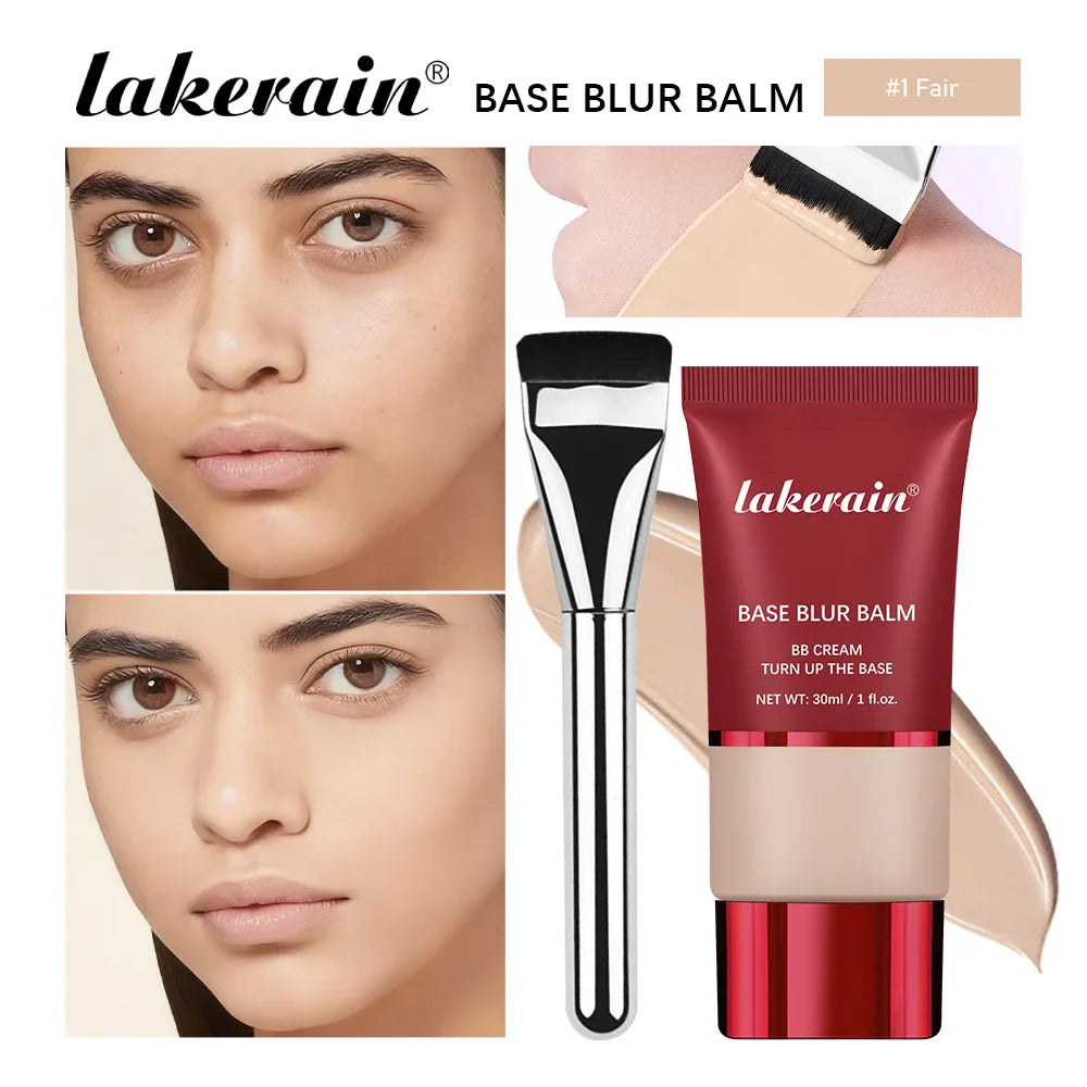 Lakerain Blurring Liquid Foundation & Brush Set | Matte Finish