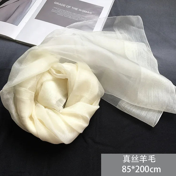 Pure White Silk Cotton Scarf for Plant & Wax Dyeing | Shawl