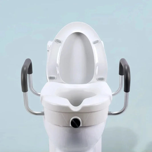 Raised Toilet Seat With Arms & Padded Cushion | 150kg Support Raised Toilet Seat Peaceful Pleasures Health and Wellness