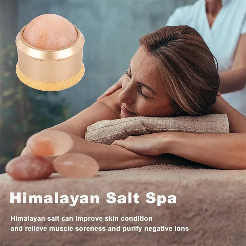 Jade Scraping Massage Salt Ball Ice Roller for Neck & Body