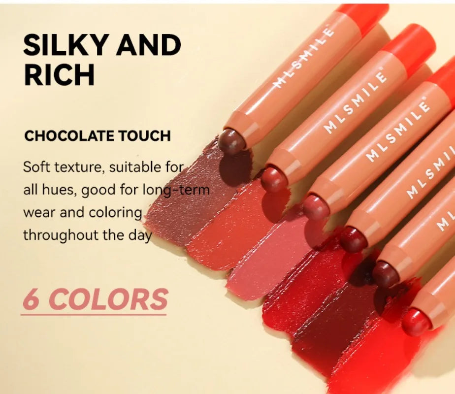 LUXURYTO 6-Color Waterproof Lipstick Pen | Long-Lasting Lip Gloss