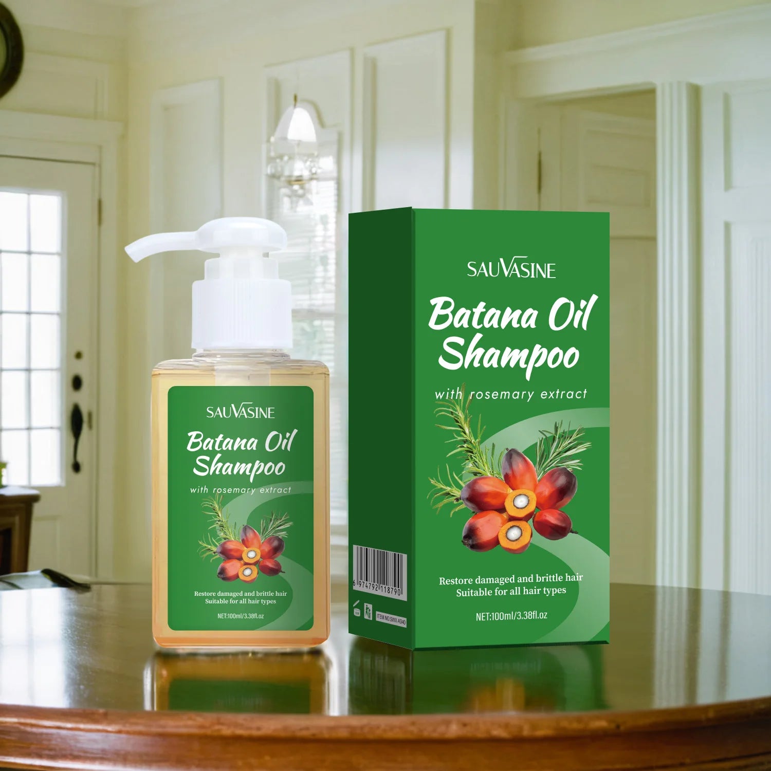 120g Batana Oil Shampoo & Conditioner Set Strengthens Hair Roots Repairs damaged Hair Deeply Nourishment Smooth Hair Conditioner Peaceful Pleasures Health and Wellness