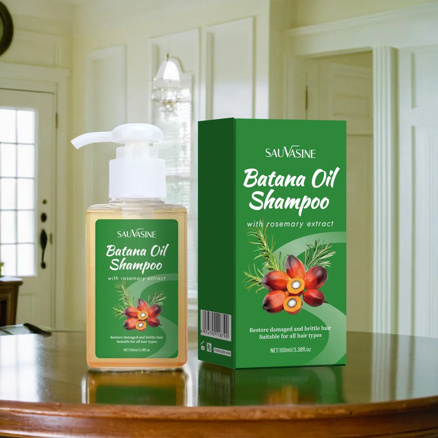 SAUVASINE Batana Oil Shampoo & Conditioner Set 120g