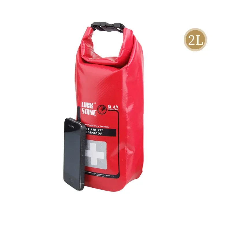 New 2L Portable Waterproof First Aid Bag Outdoor Camp Emergency Kits Case Only For Home Car Travel Fishing Hiking Sports Peaceful Pleasures Health and Wellness 2L