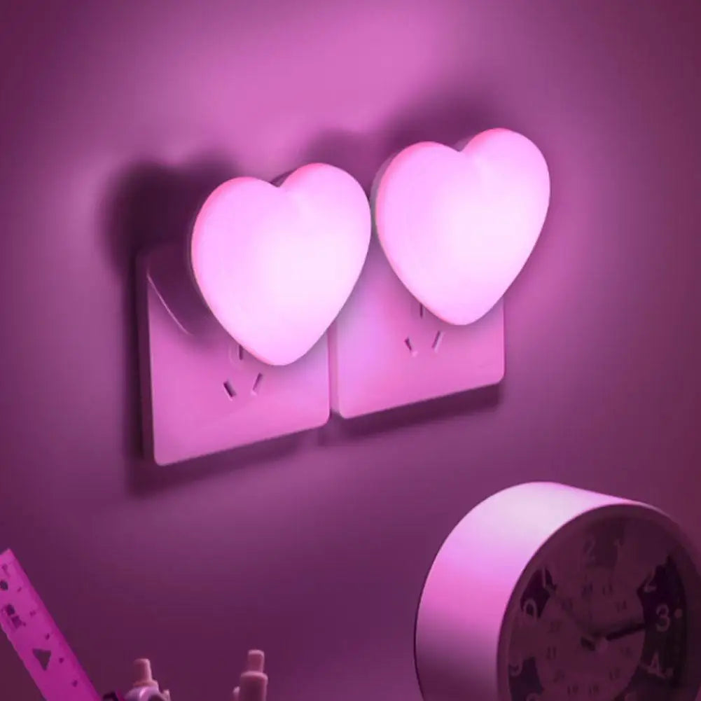 Heart LED Night Light | Auto Sensor Lamp – Bedroom & Hallway LED Night Light Peaceful Pleasures Health and Wellness