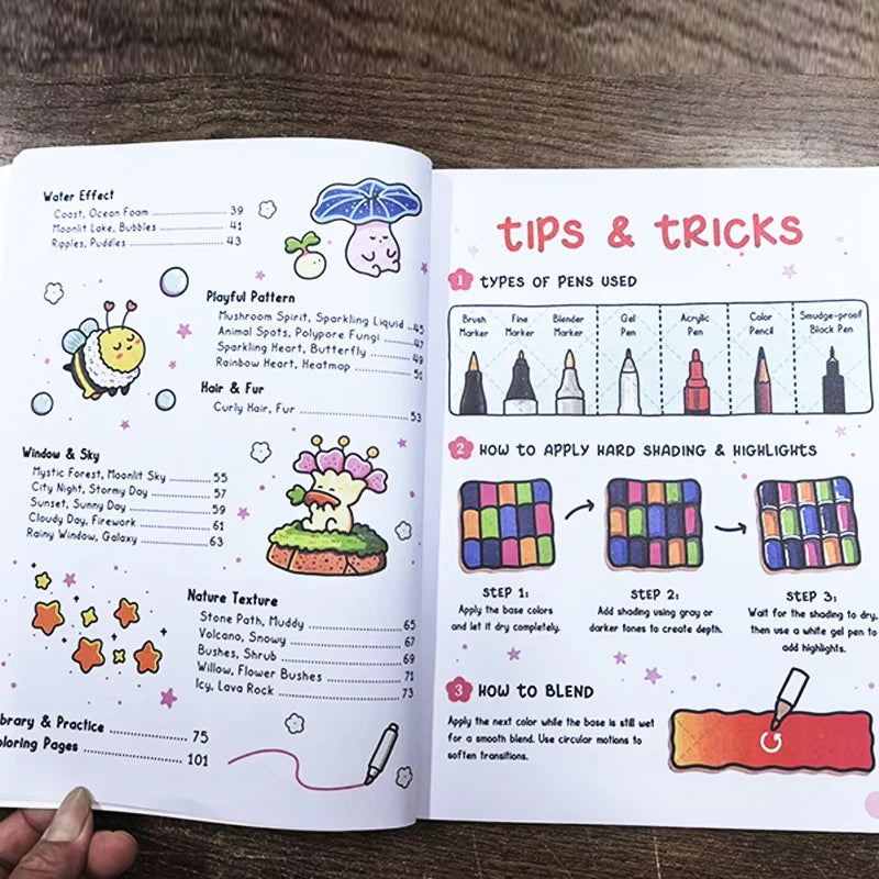 Coloring Book Adults Kids How Draw Patterns Easy Fun Step-by-step