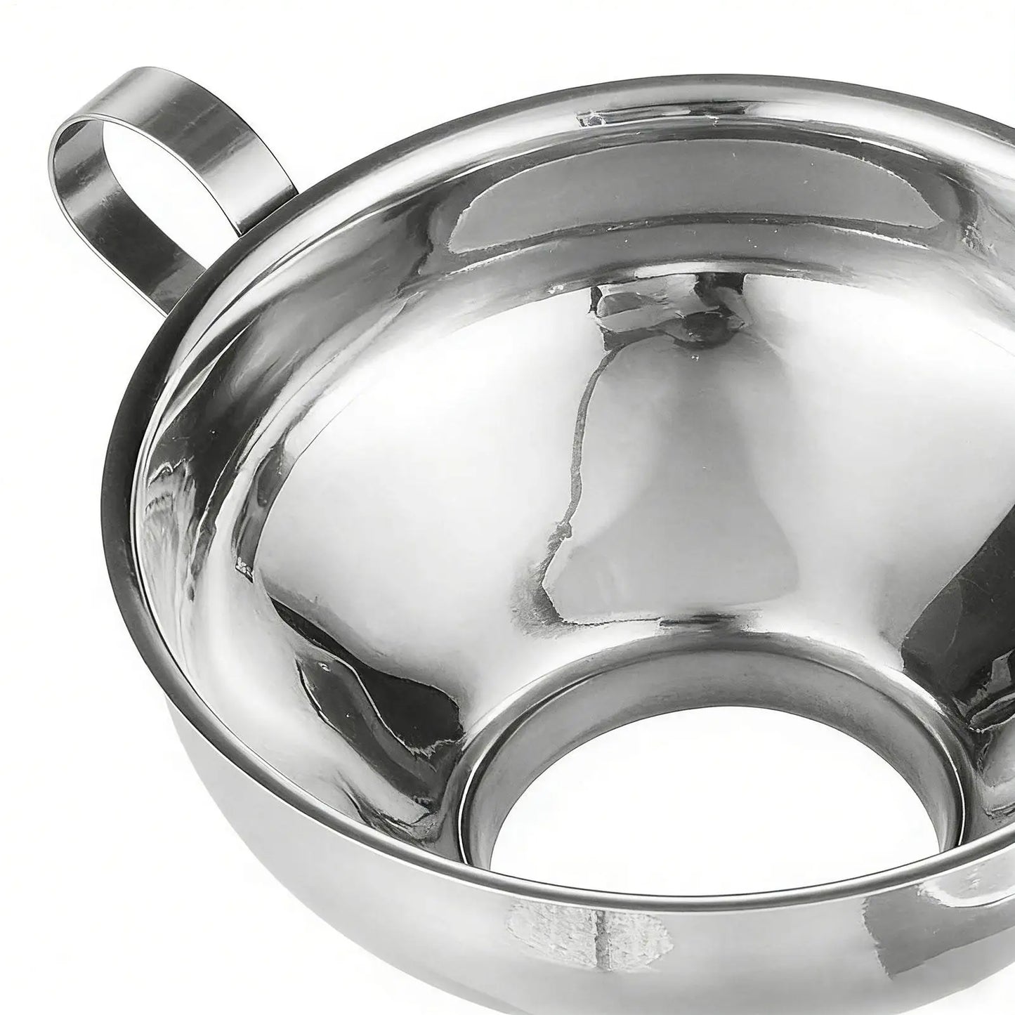 Metal Canning Funnel Stainless Steel Canning Gadget 2 Pieces Food Funnel With Strainer For Jar Filling Cooking Baking Sauce Oil Peaceful Pleasures Health and Wellness
