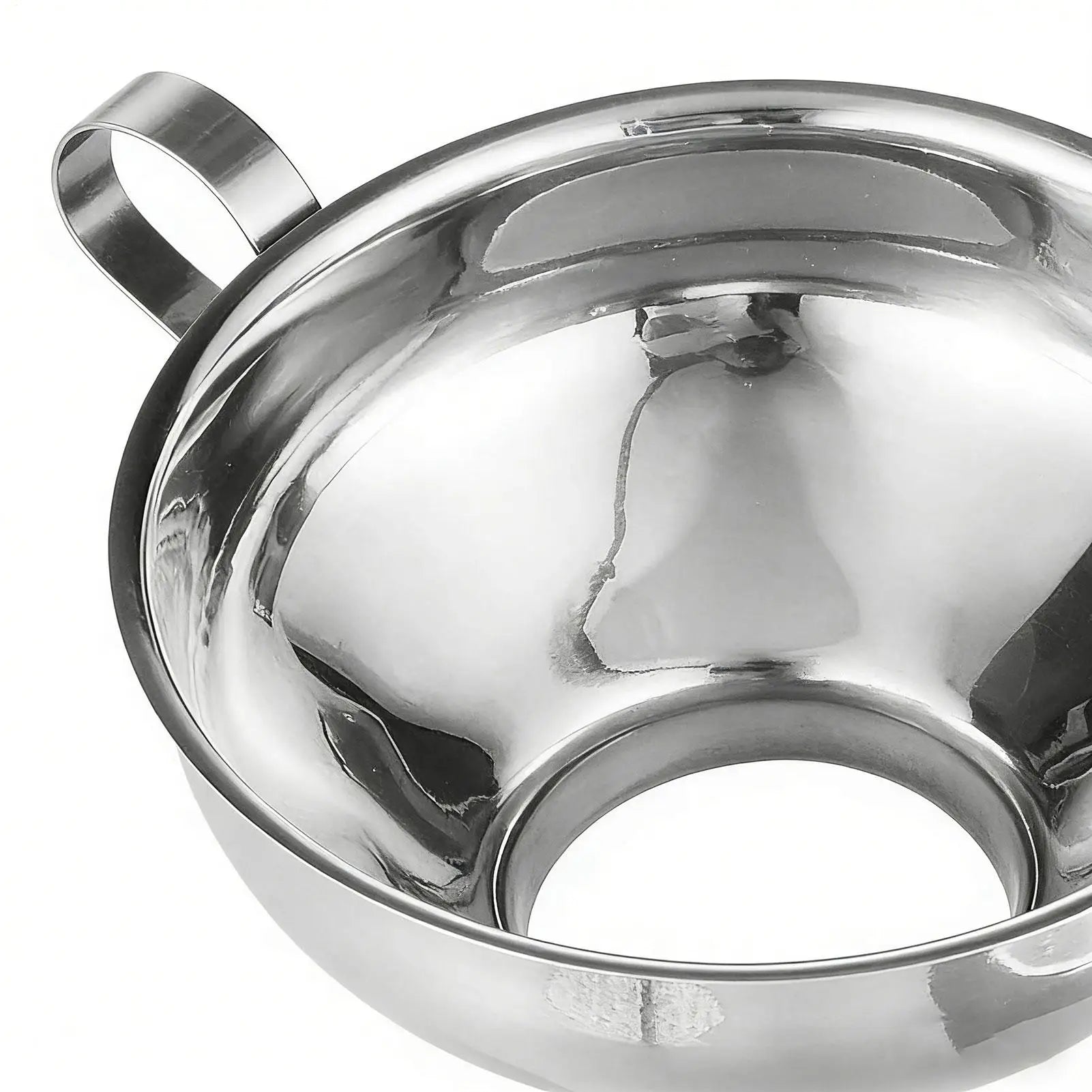 Metal Canning Funnel Stainless Steel Canning Gadget 2 Pieces Food Funnel With Strainer For Jar Filling Cooking Baking Sauce Oil Peaceful Pleasures Health and Wellness