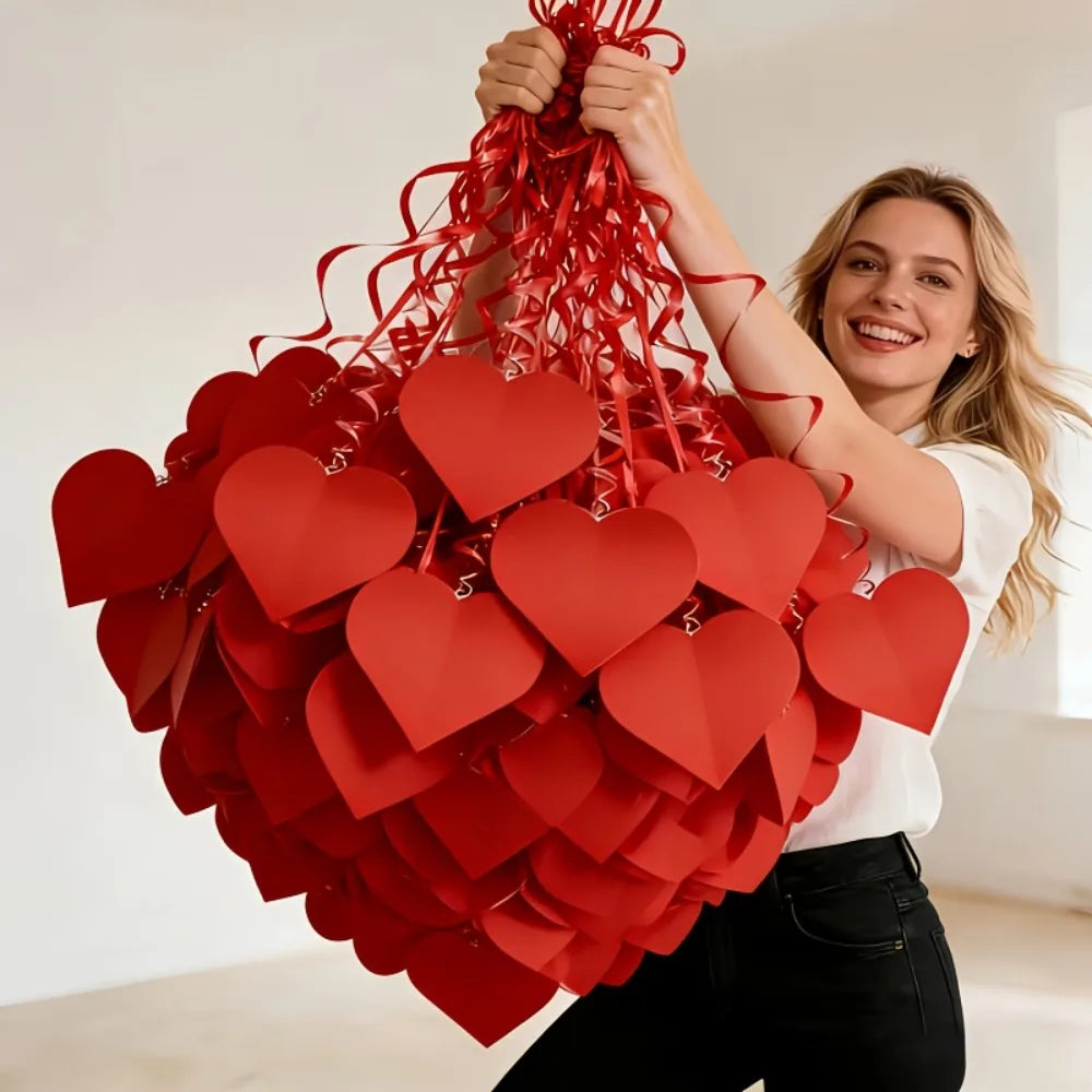Love Flower Pulling Hanging Curtain | Party & Wedding Decor