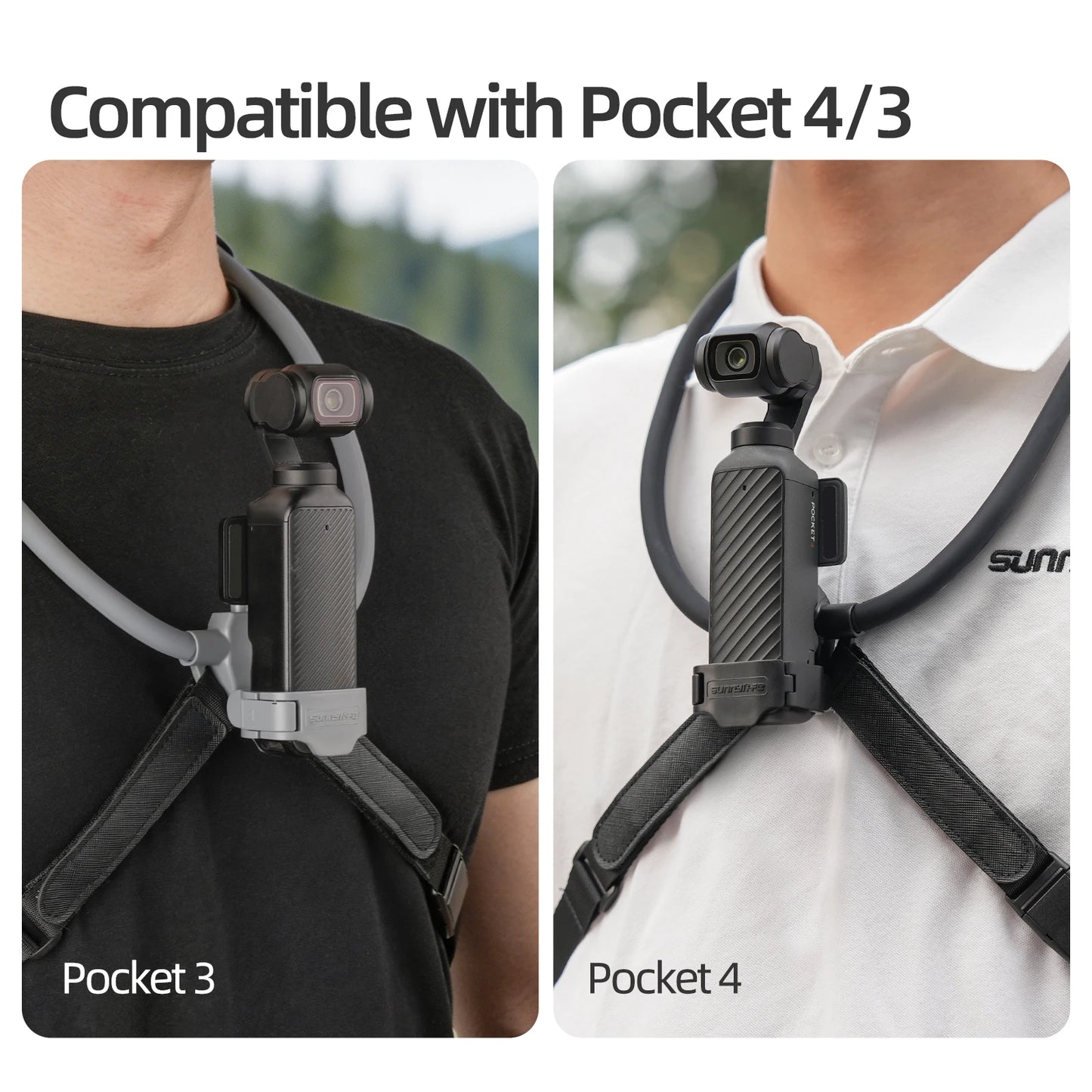 Ergonomic Design For DJI Pocket 4/3 Adjustable Neck Hanging Stand First View Shooting Stand Accessory Equipped With Chest Straps Peaceful Pleasures Health and Wellness