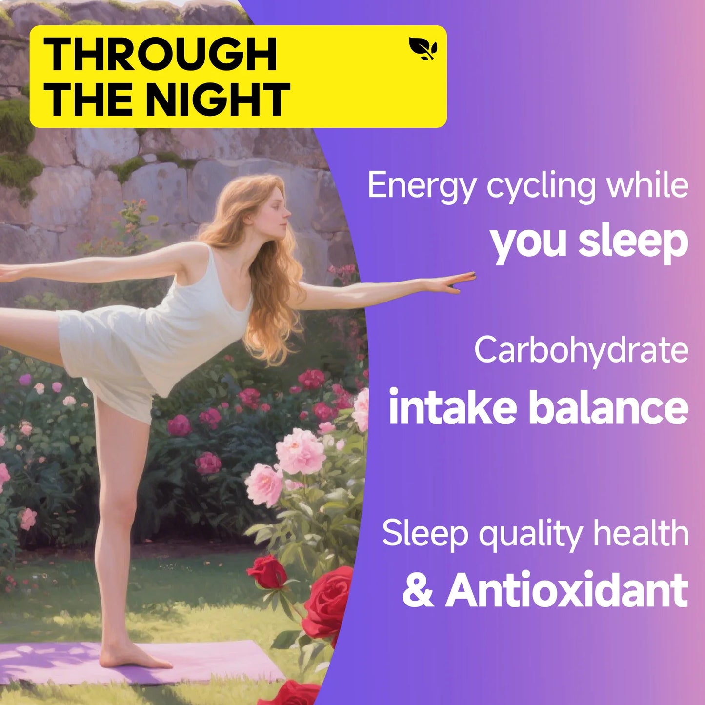 Revernal Night Time Burner Capsules, with BHB Premium Blend, Green Tea, Ginger, Apple Cider Vinegar - Sleep, Energy, 60 Capsules Peaceful Pleasures Health and Wellness
