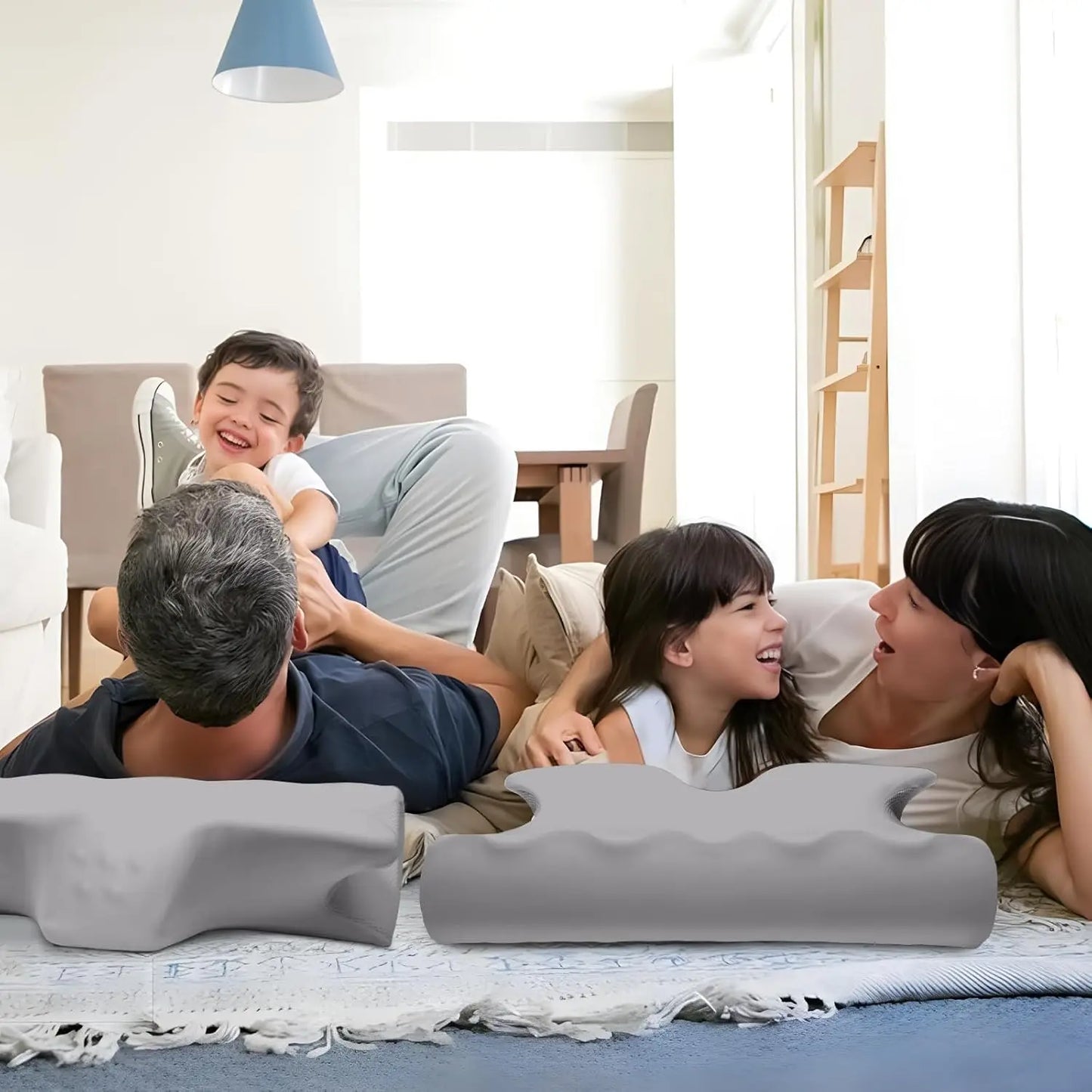 Cooling Memory Foam Neck Pillow for Pain Relief – Grey Neck Pillow Peaceful Pleasures Health and Wellness