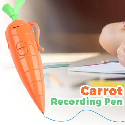 Carrot Digital Voice Recorder Pen Smooth-ink Ballpoint Refill Creative Carrot Design Functional New Special Child Toy Gift Pen Peaceful Pleasures Health and Wellness