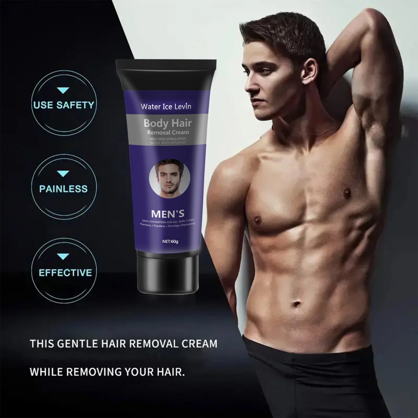 Men's Hair Removal Cream – Growth Inhibitor Formula 60g