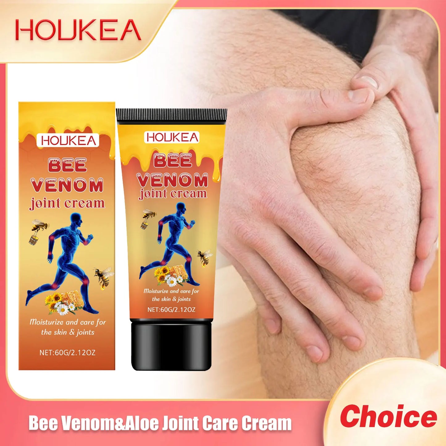 HOUKEA Bee Venom & Propolis Body Cream – 60g Moisturizer