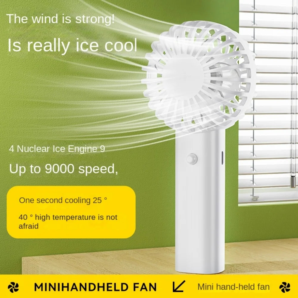 Protable Mini Portable FansHandheld USB Rechargeable Quiet Handheld Fan Lightweight Adjustable Cute Small Fan For Office Outdoor Peaceful Pleasures Health and Wellness
